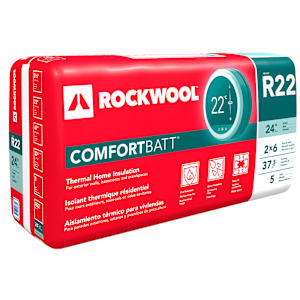 Laine isolante R-22 Rockwool ComfortBatt 5 1/2 po x 23 1/4 po