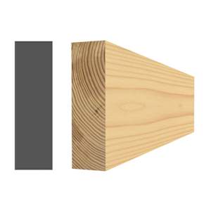 Rectangle en pin clair 5/16 po x 1 1/16 po x 7 pi