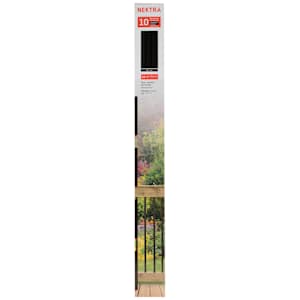 NEKTRA Aluminum Black Square Balusters Black 27 1/2 in. Pkg/10