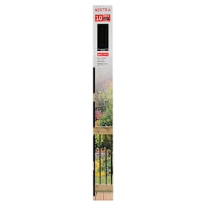 Barreaux carrés en aluminium pour rampe noir 33 1/2 po Pqt/10 NEKTRA