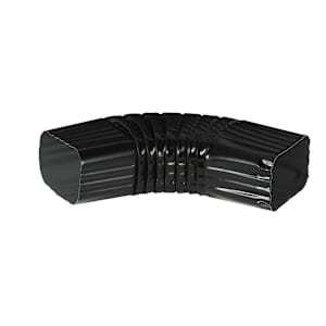 Coude B pour gouttière en aluminium noir