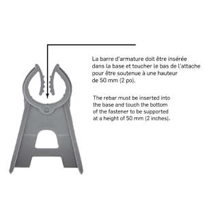 Bases pour acier d'armature Pqt/45 NEKTRA