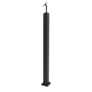 Poteau de rampe carré Urbain noir mat