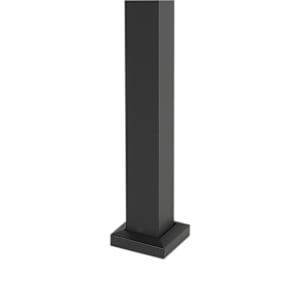 Poteau de rampe carré Urbain noir mat