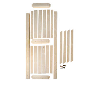 NEKTRA Simple K Pine Barn Door 34 in. x 84 in.