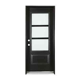 Porte en acier 34 po Acacia droite