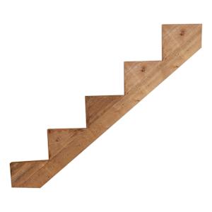 Limon d’escalier en bois traité brun 5 marches