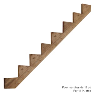 Brown Treated Wood Stair Stringer 8 Steps