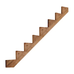 Brown Treated Wood Stair Stringer 8 Steps