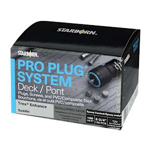 Vis et bouchons pour plancher composite Pro Plug Trex Saddle 2 3/4 po Pqt/150