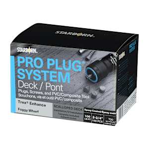 Vis et bouchons pour plancher composite Pro Plug Trex Foggy Wharf 2 3/4 po Pqt/150