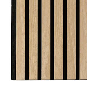 Oak Finish Grooved Acoustic Wall Panel 23 7/8in. x 94 1/2 in.
