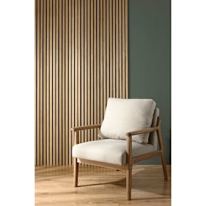Oak Finish Grooved Acoustic Wall Panel 23 7/8in. x 94 1/2 in.