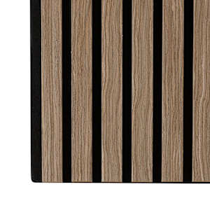 Walnut Finish Grooved Acoustic Wall Panel 23 7/8 in. x 94 1/2 in.