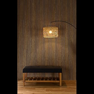 Walnut Finish Grooved Acoustic Wall Panel 23 7/8 in. x 94 1/2 in.