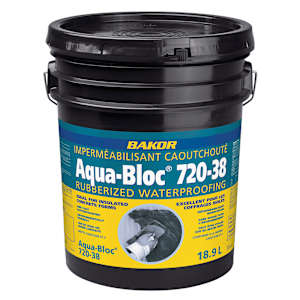 Aqua-Bloc Black Elastomeric Emulsion Liquid Membrane for Waterproofing 18.9 L