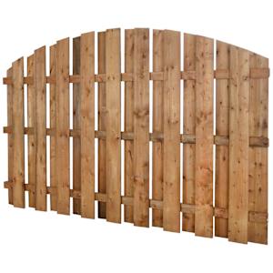 Clôture en bois traité brun demi-lune 5 pi x 8 pi