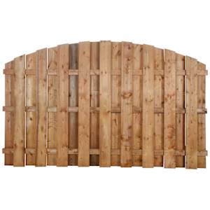 Clôture en bois traité brun demi-lune 5 pi x 8 pi