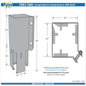 PYLEX Floor Attachment Base 4 in.
