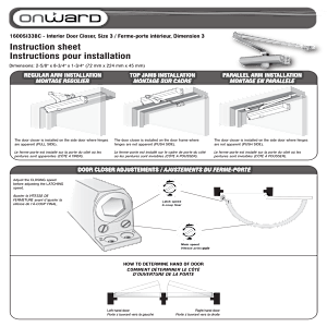ONWARD Door Closer Force n° 3, up to 65 kg