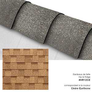 Hip & Ridge Cap Shingles Earthtone Cedar