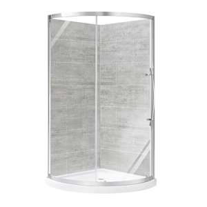 Claire Round Corner Shower 38 in. Clear Glass Chrome Finish