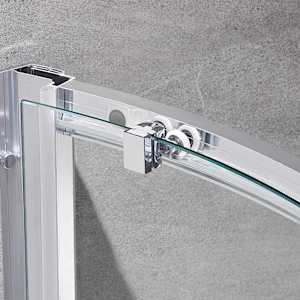 Claire Round Corner Shower 38 in. Clear Glass Chrome Finish