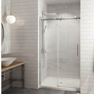 Douche en alcôve Alaska finition carrée chrome 48 po x 32 po TASSILI SUPRA