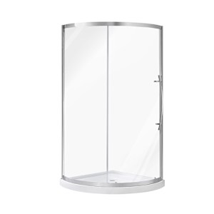 Claire Round Corner Shower 38 in. Clear Glass Chrome Finish