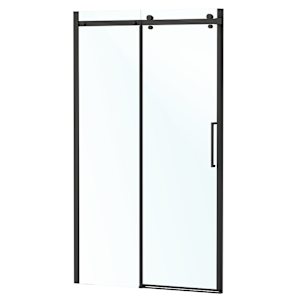 TASSILI SUPRA Alaska Sliding Shower Door 48 in. Round Finish Black