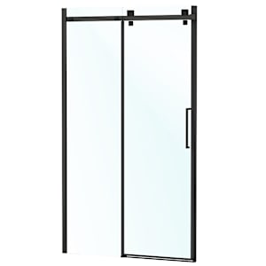 TASSILI SUPRA Alaska Sliding Shower Door 48 in. Square Finish Black