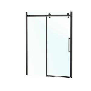 TASSILI SUPRA Alaska Bath Shower Door 60 in. Round Finish Black