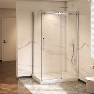 TASSILI SUPRA Alaska Corner Shower Square Finish Chrome 48 in x 32 in