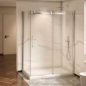 TASSILI SUPRA Alaska Corner Shower Square Finish Chrome 60 in x 32 in