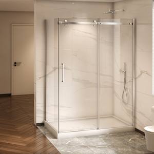 TASSILI SUPRA Alaska Corner Shower Round Finish Chrome 60 in x 32 in