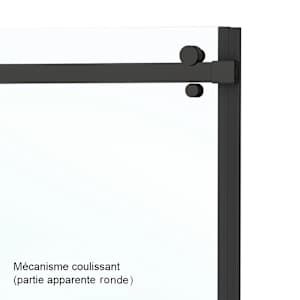 TASSILI SUPRA Alaska Alcove Shower Round Finish Black 48 in x 32 in