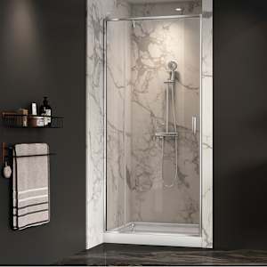 TASSILI SUPRA Labrador Alcove Shower Chrome Finish 40 in x 32 in