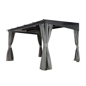 Pompano Aluminum and Polycarbonate Wall-Mounted Sun Shelter 10 ft. x 12 ft.