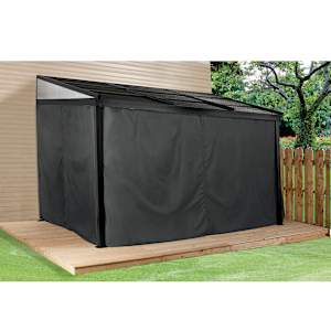 Abri soleil mural en aluminium et acier Francfort anthracite 10 pi x 12 pi