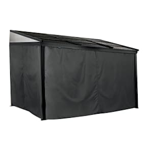 Abri soleil mural en aluminium et acier Francfort anthracite 10 pi x 12 pi