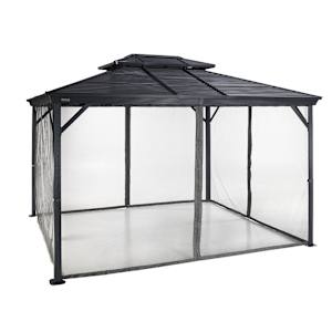 Abri soleil en aluminium et acier Ventura II gris 10 pi x 12 pi