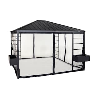 Abri soleil en aluminium et acier Sky Garden noir 10 pi x 12 pi