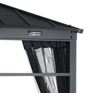 Abri soleil en aluminium et acier Sky Garden noir 10 pi x 12 pi