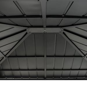 Abri soleil en aluminium et acier Sky Garden noir 10 pi x 12 pi