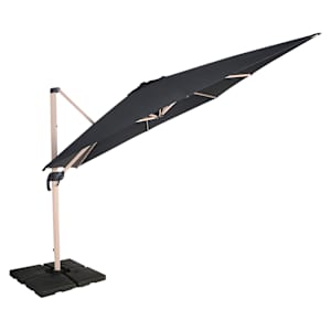 Parasol déporté en aluminium noir 9 pi 8 po x 9 pi 8 po VERTUO