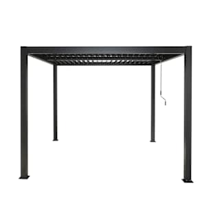 Pergola en aluminium Solis noire 10 pi x 10 pi VERTUO