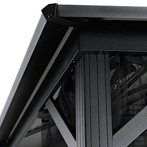 Abri soleil en aluminium et acier Tofino noir 10 pi x 10 pi
