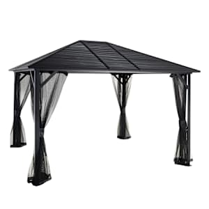 Abri soleil en aluminium et acier Tofino noir 10 pi x 12 pi