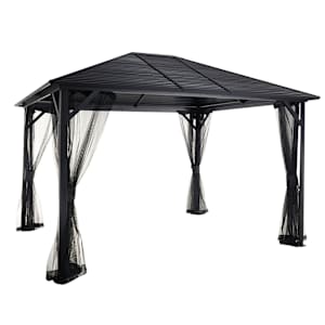 Abri soleil en aluminium et acier Tofino noir 10 pi x 12 pi
