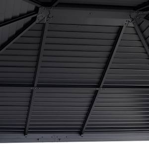 Abri soleil en aluminium et acier Tofino noir 10 pi x 12 pi